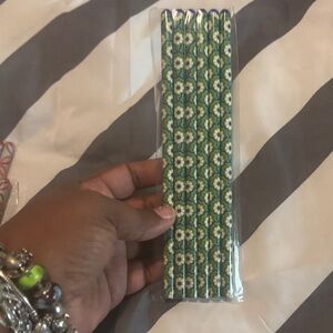 Vera Bradley Green Floral Pencil Case